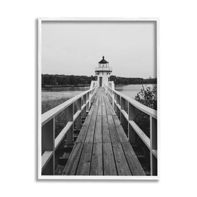 «Ba-103», reproduction encadrée de photo de phare rustique sur toile par Daniel Sproul