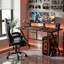 Ensemble de bureau et de chaise de jeu, table d'ordinateur en fibre de carbone avec chaise ergonomique réglable pour le bureau personnel-1769464201