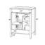 Meuble-lavabo 24 po avec lavabo, lavabo en céramique, armoire de salle de bain avec 1 tiroir coulissant et 2 tiroirs de rangement coulissants-464520008