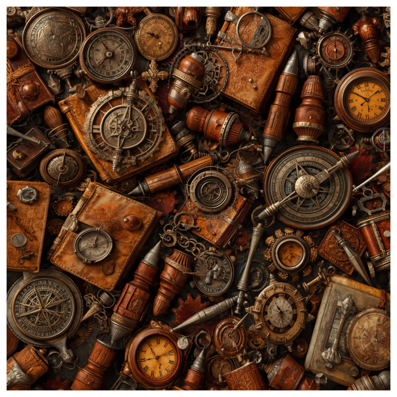 Steampunk Gears And Clocks Bath Mat, 24in W x 17in L