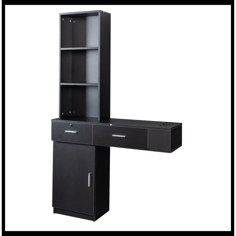 Danaidh Corner Writing Desk, Black