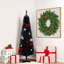 Arbres de Noël noirs modernes et minces avec support en plastique pour la décoration intérieure