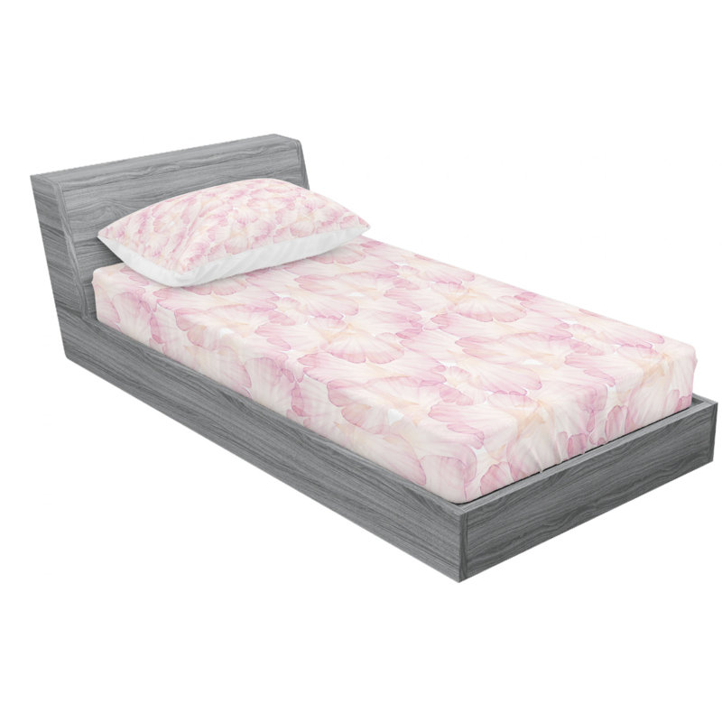 Microfiber Floral Sheet Set, Twin XL Sheet Set with Fitted Sheet