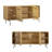 Doud Modern Sideboard with 3 - 4 Doors, Buffet Cabinet with Vertical Groove Design and Metal Legs, Storage Cabinet for Living Room, and Hallway, Effortless Assembly-453386559-453386500