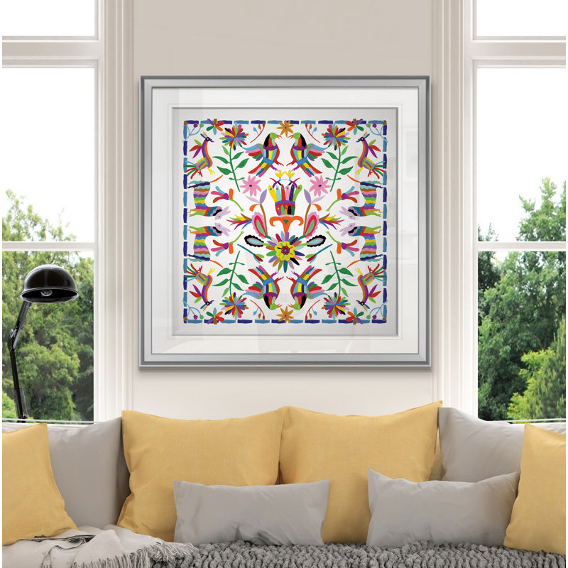 Hallucination I, peinture, H 24 po x l 24 po x P 1,5 po, Ébène / cadre argenté