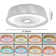 Woven RGB Fandelier with Light，Flush Mount  Ceiling Fan with Light Kit and Remote Control/APP
