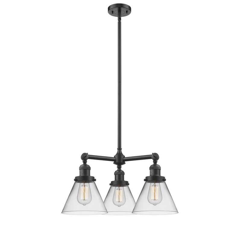 Lustre-light Malmesbury, Chrome poli, H 13 po x l 22 po x P 22 po, Transparent