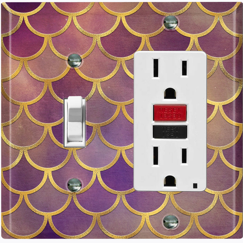 Plaque murale 2 bandes Mermaid, Mauve / blanc / rose