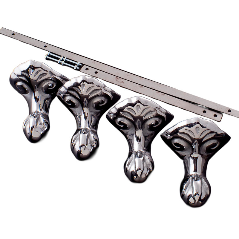 Tub Legs 9 in. (Set of 4), Solid Brass by Strom Living, Chrome