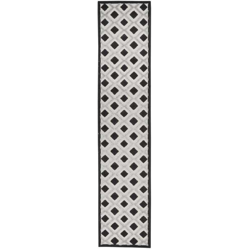 Andoche Houndstooth Indoor Rug, Runner 2'3" x 10'