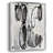 Grey Scribbles II - Matted and Framed Under Acrylic Glass, Large Living Room Wall Art-461661284-461661289