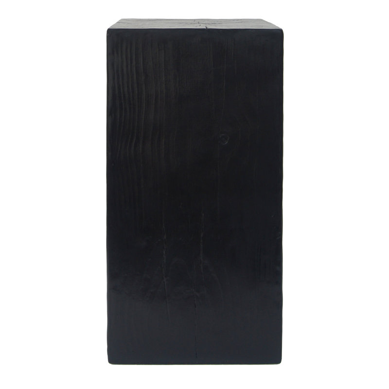 Table d'appoint empilable Retro Natural, Noir