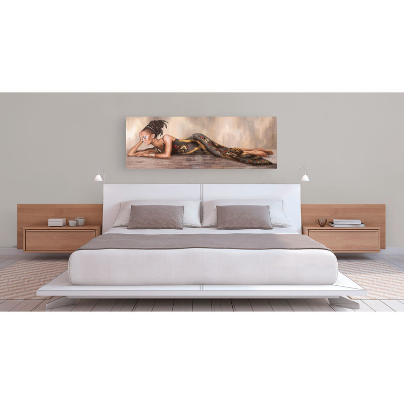 Beauté D'Afrique by Sonya Duval - Wrapped Canvas Painting, 35cm H x 100cm W x 4cm D