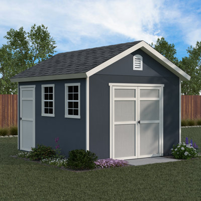 Fairfax Wood Storage Shed, 12 ft. W x 10 ft. D, With Floor  (Professional Installation Included)
