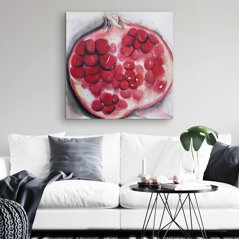 Open pomegranate - 32"x32" art on canvas