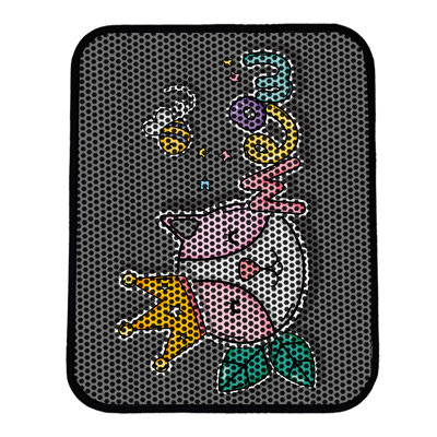 Tapis pour litière de qualité supérieure, 18 po x 24 po | 50% PVC / 50% polyester, lavable à la machine et passer l'aspirateur | Conception durable et facile à nettoyer pour les propriétaires d'animaux de compagnie | Protégez vos planchers des dégâts de la litière