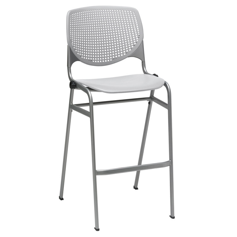 Tabouret de bar 30 po Kool, Gris pâle, Noir, Gris clair