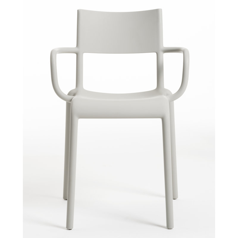 Generic A 18.11'' H Stacking Armchair, Gray