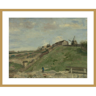 «The Hill of Montmartre with Stone Quarry» par Vincent van Gogh, impression giclée encadrée