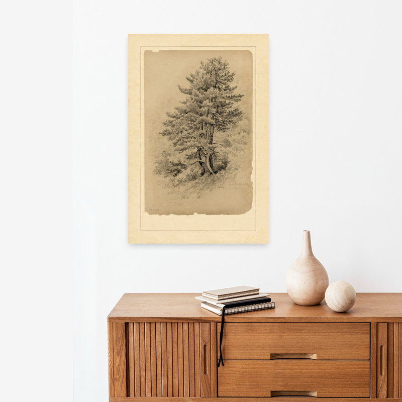 «This Old Tree Vintage Abstract Tree Landscape Art», H 24 po x l 16 po