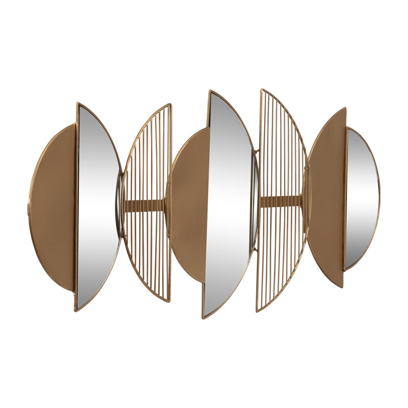 Abstract Shapes Mirrored Wall Décor, Gold