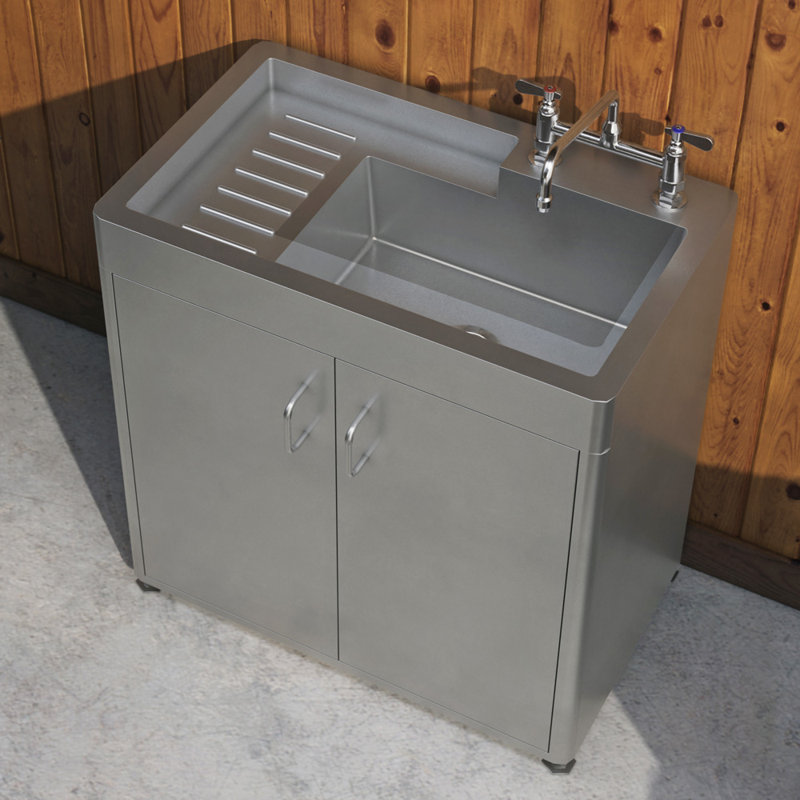 33" L x 20" W Free Standing Laundry Sink