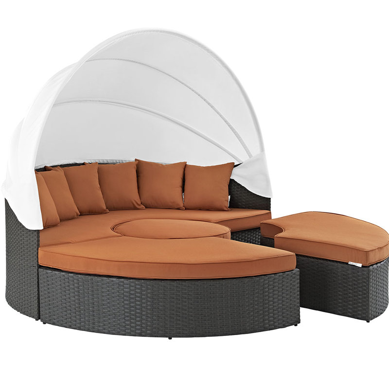 Modway Stopover Outdoor Patio Sunbrella Daybed, Canvas Tuscan Sunbrella® Canvas