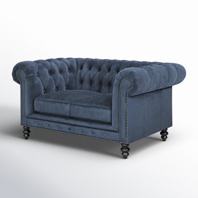 Ophelie 67" Rolled Arm Chesterfield Loveseat