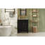 Meuble-lavabo 24 po avec lavabo en céramique, petite armoire de salle de bain, armoire moderne avec 2 tiroirs et tablette réglable-1881267201