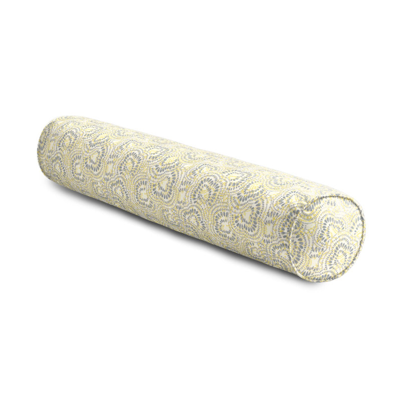 Sassafrass Linen Bolster Pillow Cover & Insert, 8" x 24", Custard