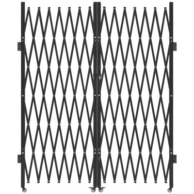 Double barrière de sécurité pliante et verrouillable