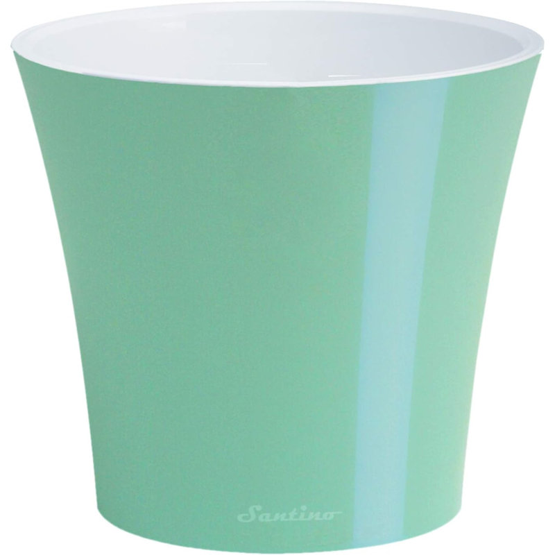 Lilabai Pot Planter, 8" H x 8.8" W x 8.8" D, Blue/White