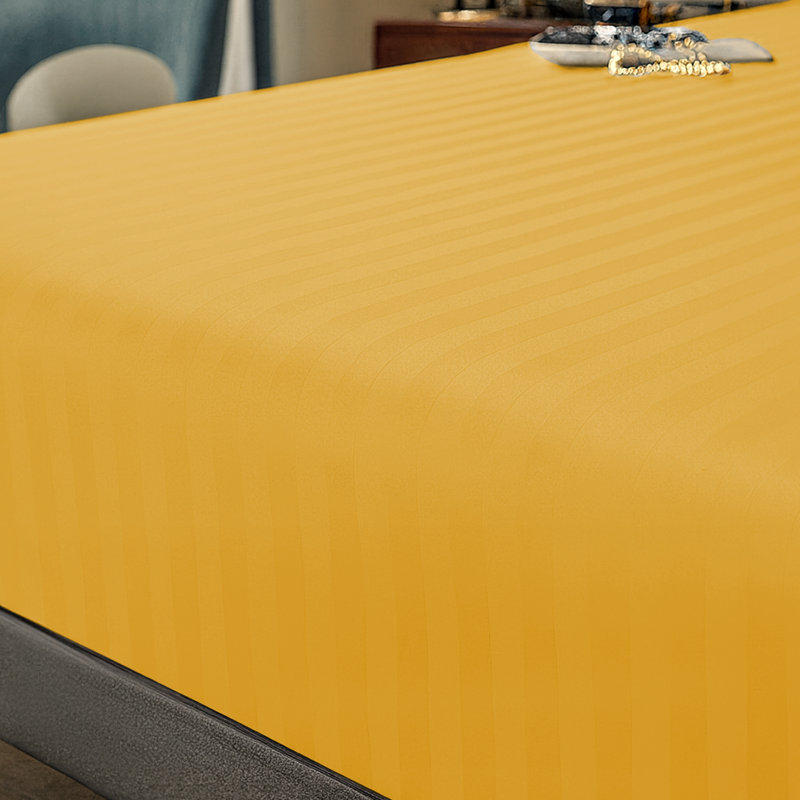Microfiber Luxury 40cm Deep Fitted Sheet, Kingsize (5'), Ochre