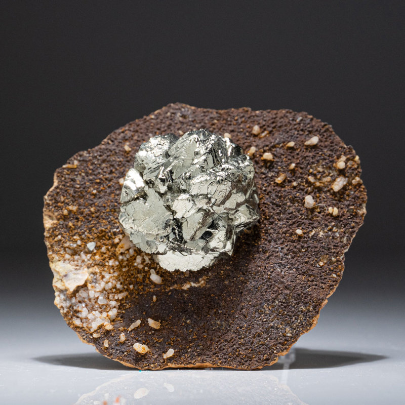 Pyrite Crystal Cluster on Matrix from Yaogangxian Mine Nanling Mountains Hunan Province China (0.7731 Lbs)