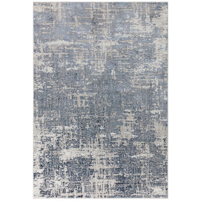 Annu Abstract Blue Area Rug