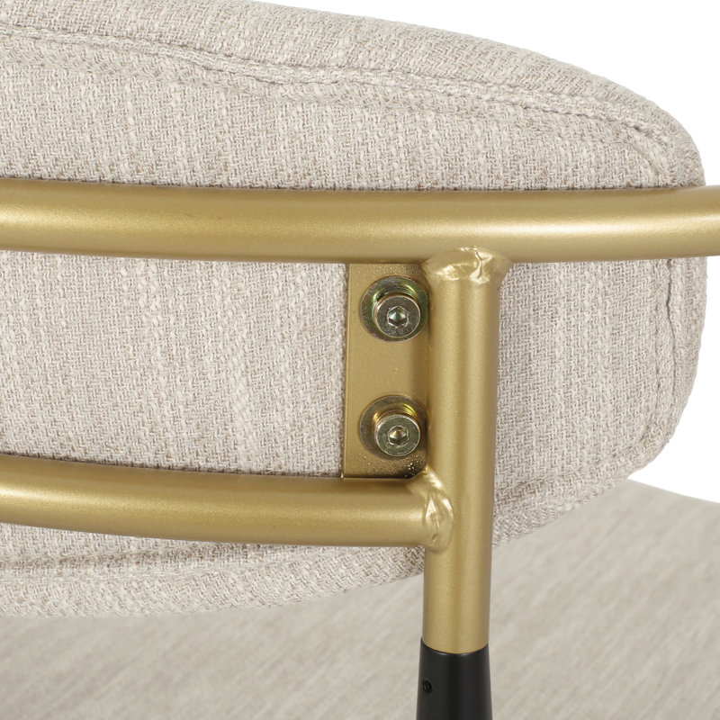 2 en cuir brun moderne beige, structure en fer, H 42 po moderne (2) P 20,88 po x l 22,73 po