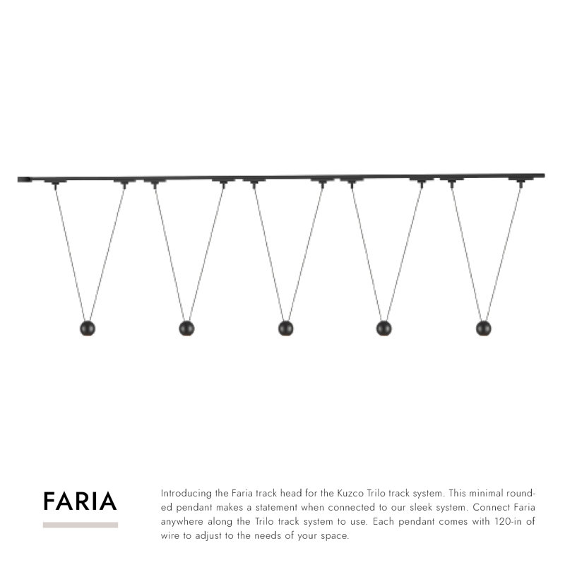 Faria Double 81-in Gold dimmable LED Trilo Ceiling Kit, Matte Black