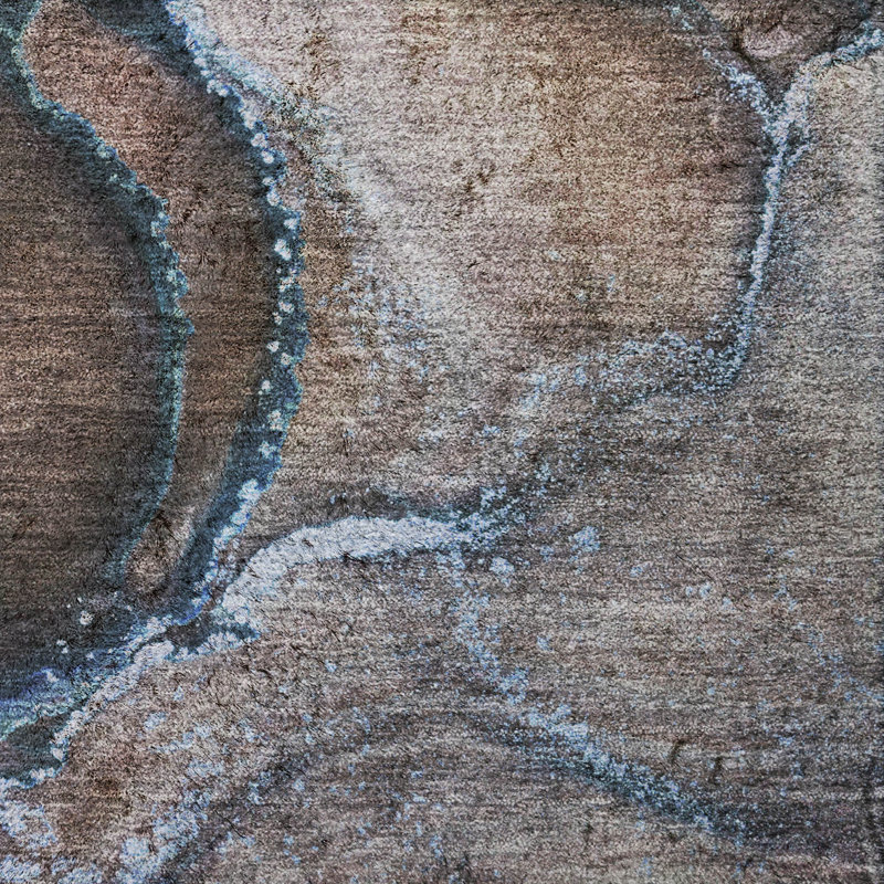 Tapis de qualité supérieure lavable à la machine à poils longs ADS525, Marine, 10 pi x 14 pi