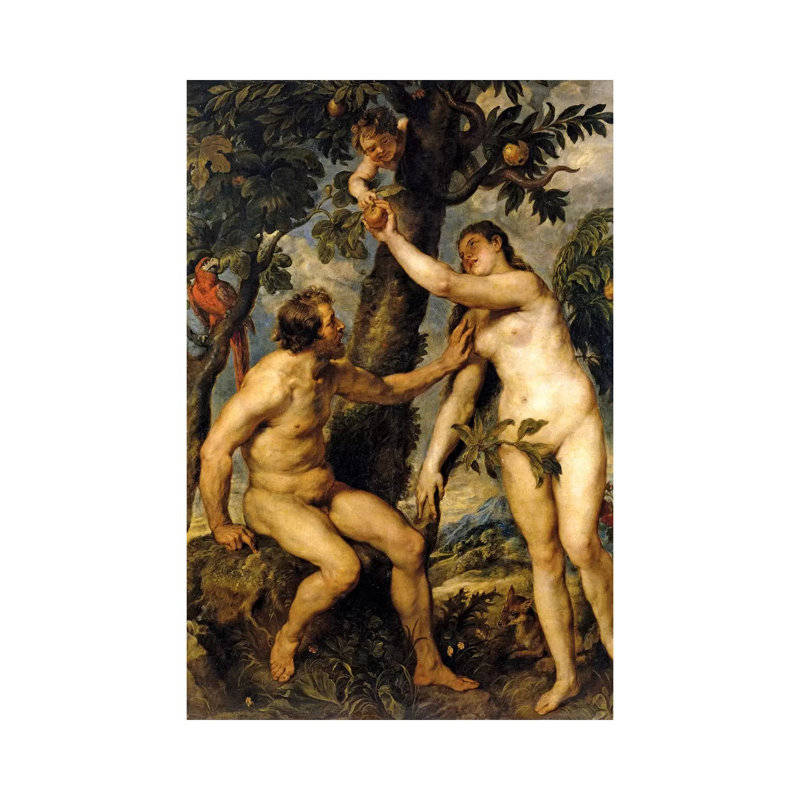 Adam And Eve (The Fall Of Man), 1628-29 by Peter Paul Rubens - Wrapped Canvas Print, 66.04 cm H x 45.72 cm W x 1.91 cm D