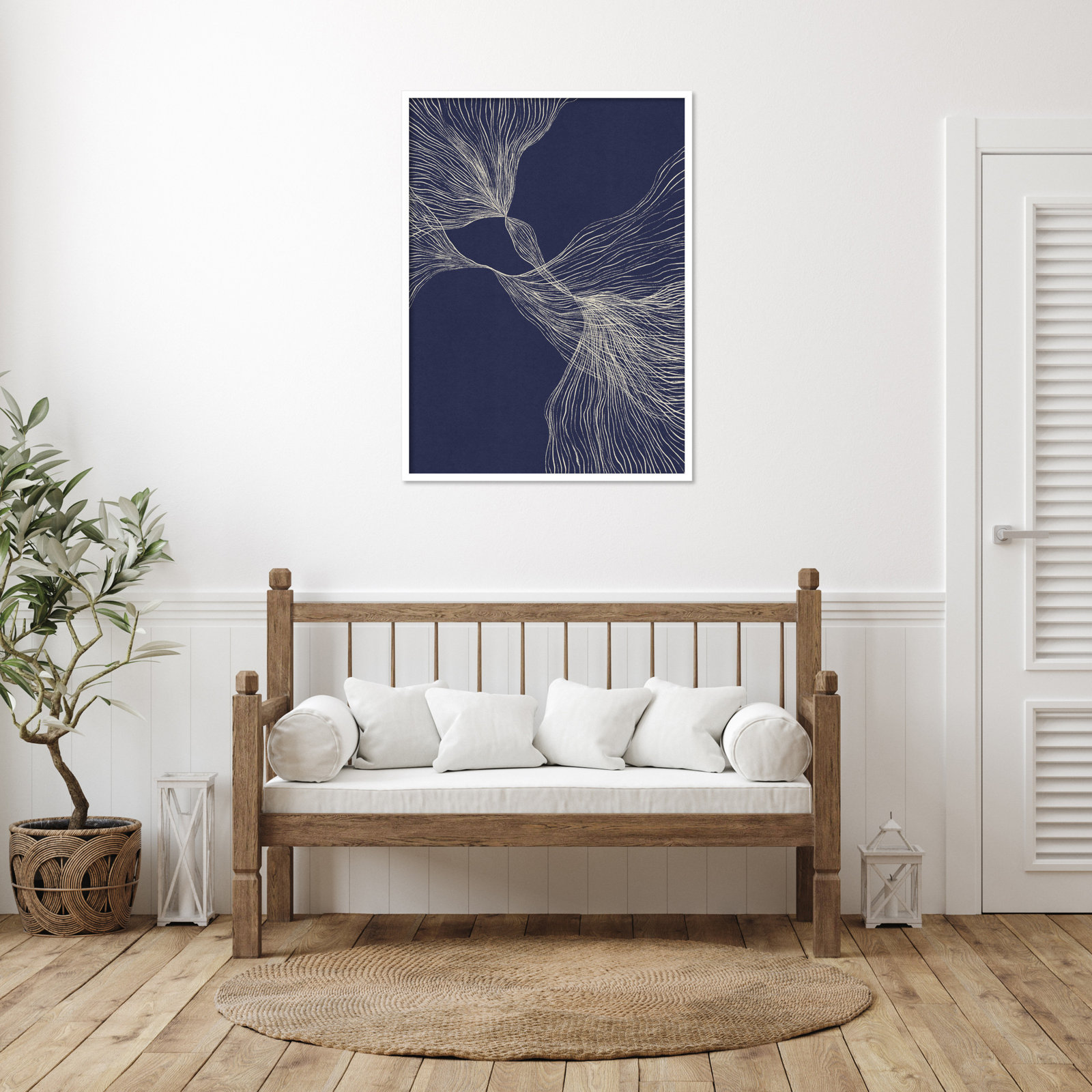 Interaction 1 by Alisa Galitsyna, 41" H x 31" W x 1" D, White