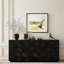 Buffet moderne avec 2 grandes armoires au design ondulé unique