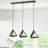 Merriam 3 - Light Brownish Black Kitchen Island Pendant