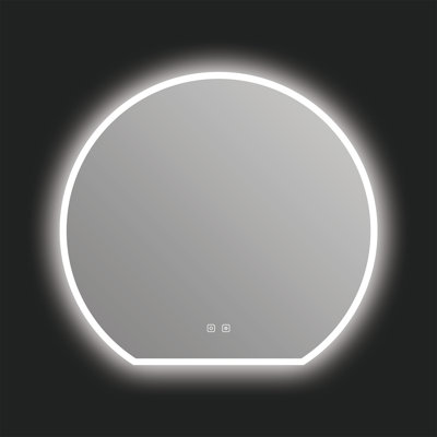 Hudson 32" x 30" LED Wall Mounted Mirror, Adjustable Temperature & Brightness, Heated Defogger, Memory Settings
