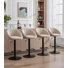 Merlene Swivel Upholstered Counter Stool with Metal Frame