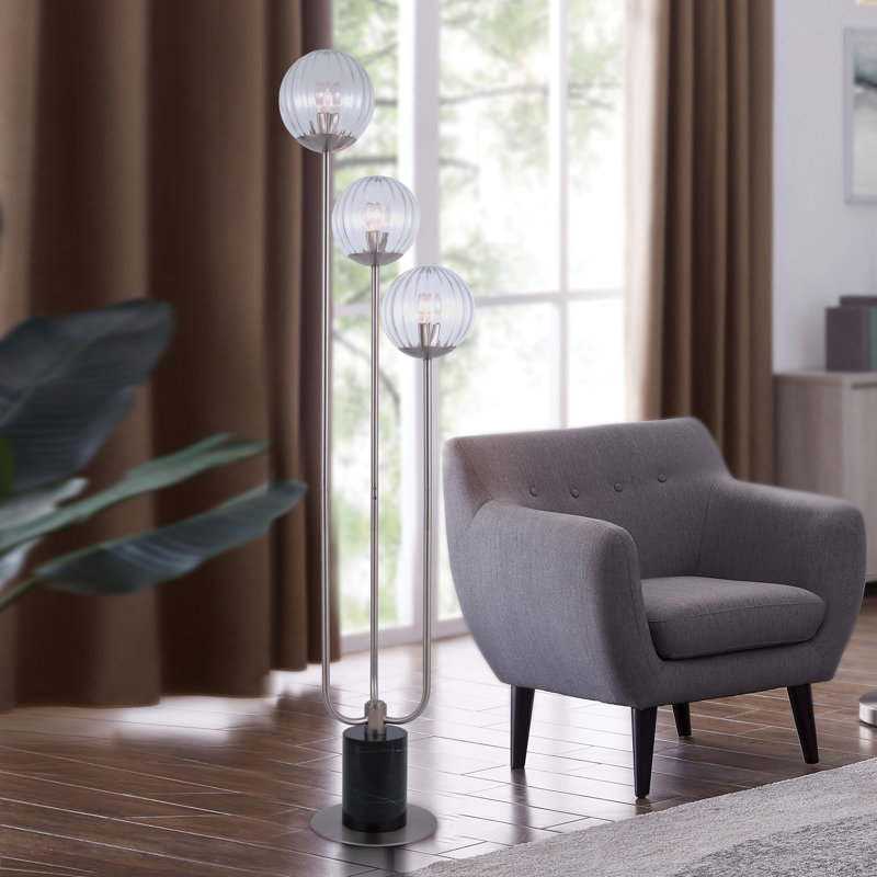 Dows 60'' Brushed Nickel Novelty Floor Lamp