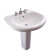 Barclay Orient 21.75'' White Vitreous China U-Shaped Bathroom Sink with Overflow