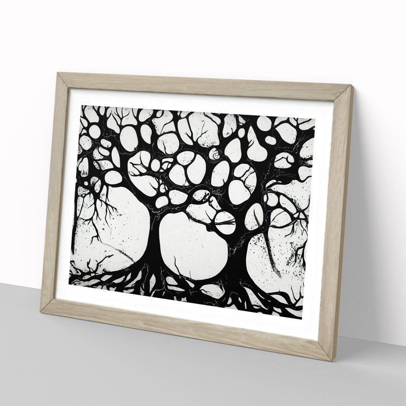 Cosmopolitan Trees - Framed Print, 46cm H x 64cm W x 2cm D, Oak