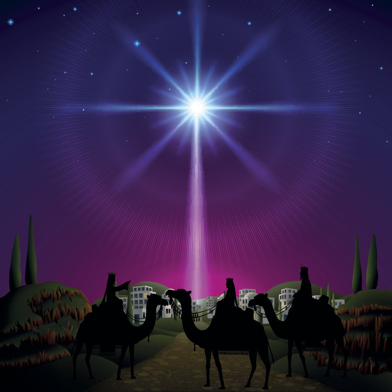 Three Wise Man - Wrapped Canvas Print, 122cm H x 122cm W x 3.8cm D