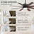 52" 8-Blade Ceiling Fan with 3CCT Dimmable LED Light Kit And Remote , 6-Speed Noiseless Reversible DC Motor