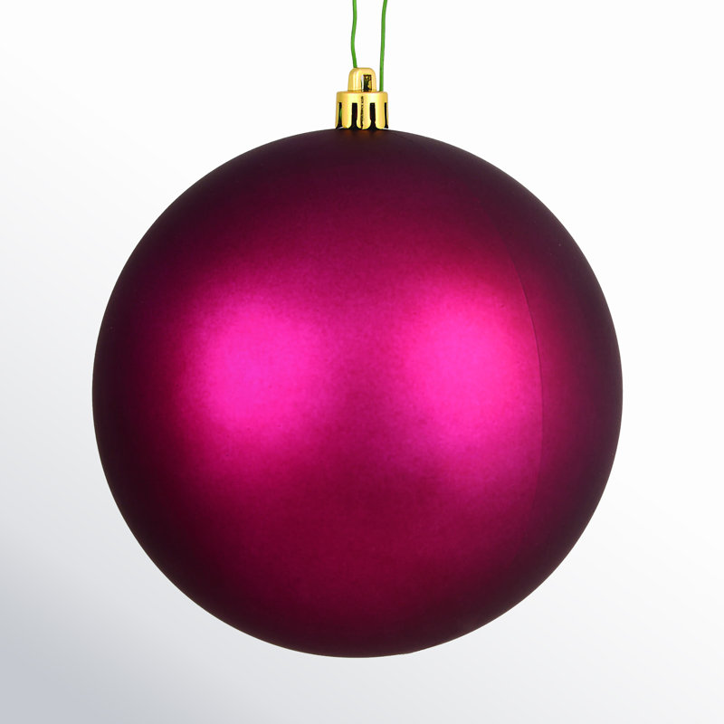 Ball Ornament, Berry Red 1, 4" H x 4" W x 4" D